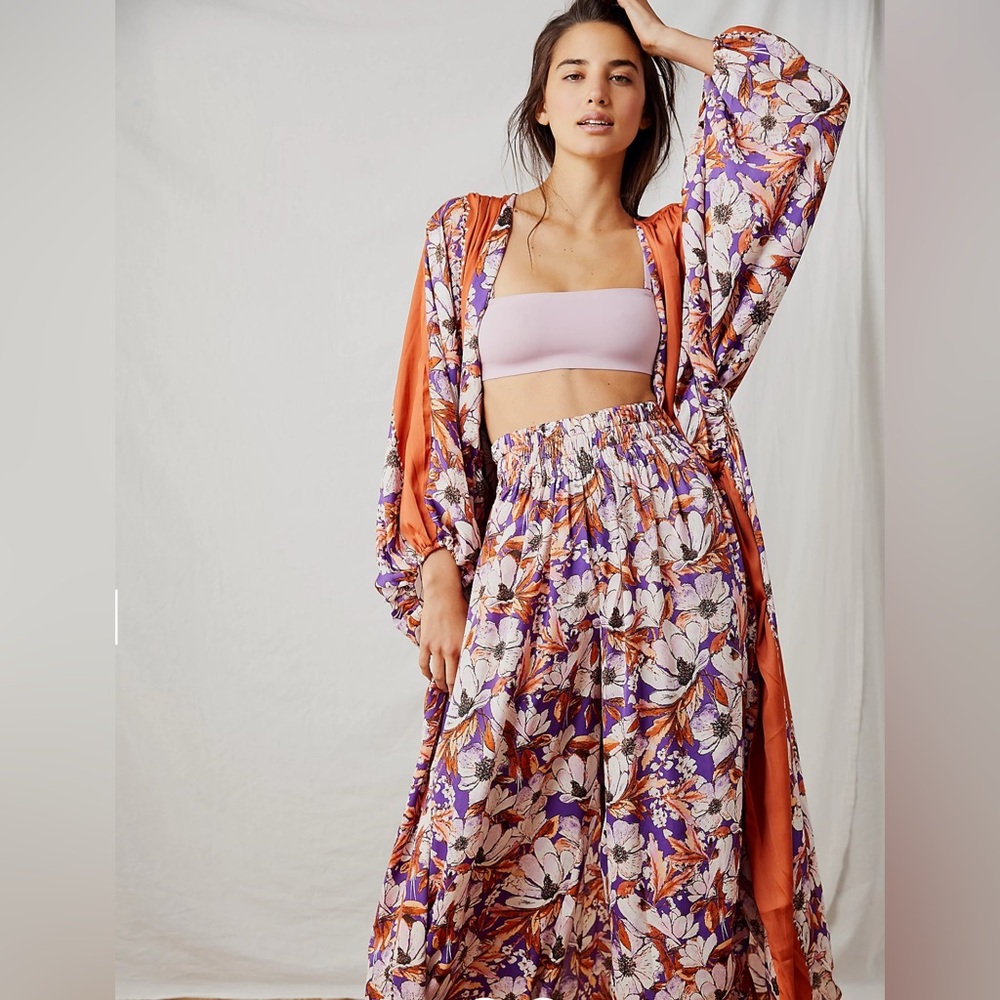 Floral Print Kimono